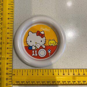 VINTAGE SANRIO HELLO KITTY METAL TRAY  COASTER DISH MADE IN JAPAN